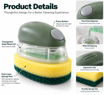 SoapMate Refillable Soap-Dispensing Cleaning Sponge