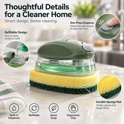 SoapMate Refillable Soap-Dispensing Cleaning Sponge