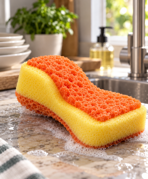 ScrubNest Dual-Texture Scrubber & Wiper Sponge