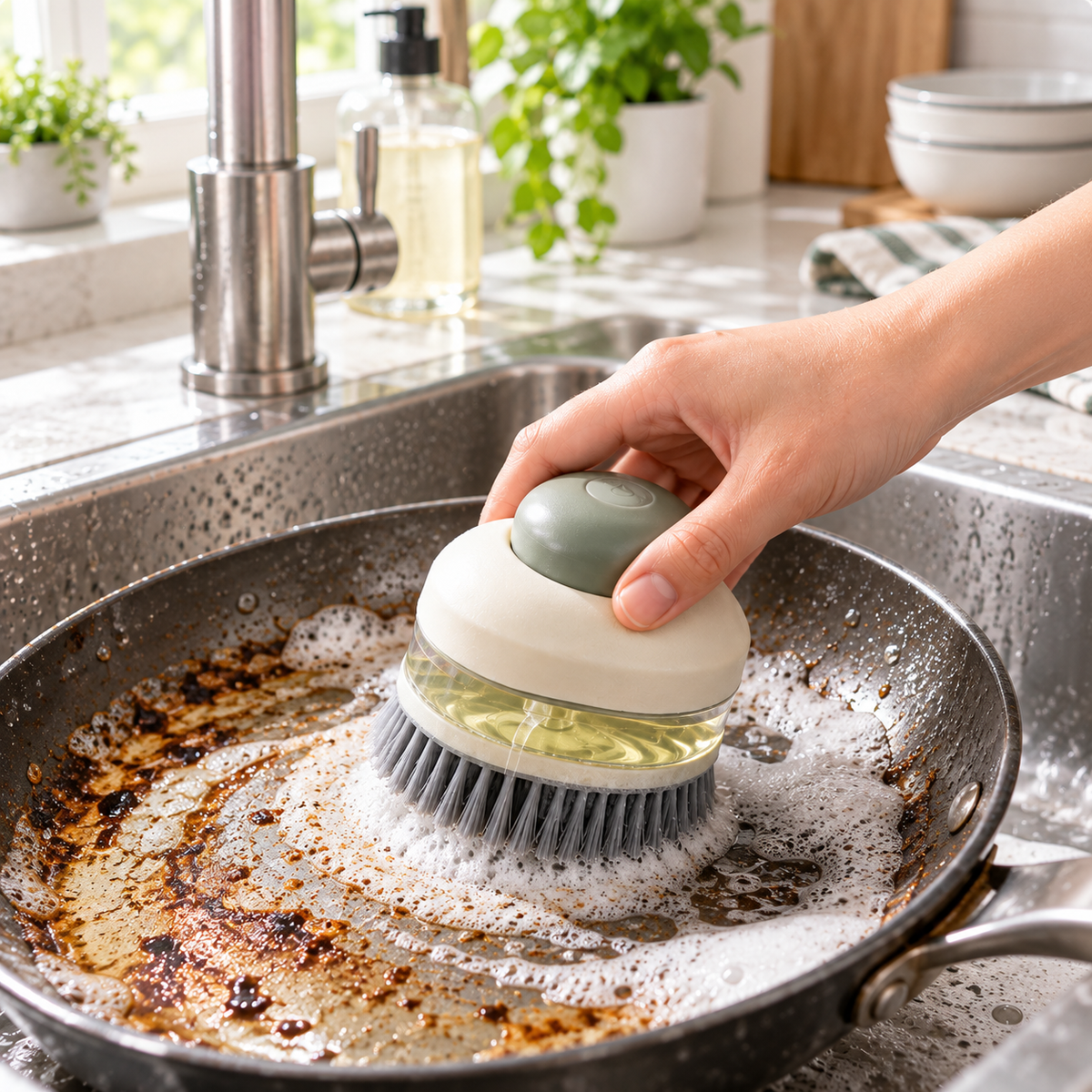 ScrubMate 2-in-1 Soap Dispensing Dish Scrubber