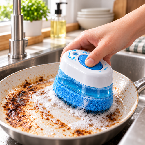 ScrubMate One-Touch Soap Dispensing Dish Scrubber