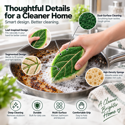 LeafLuxe Leaf-Shaped Cleaning Sponge