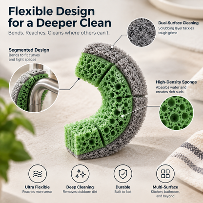 FlexiScrub Flexible Curve Cleaning Sponge