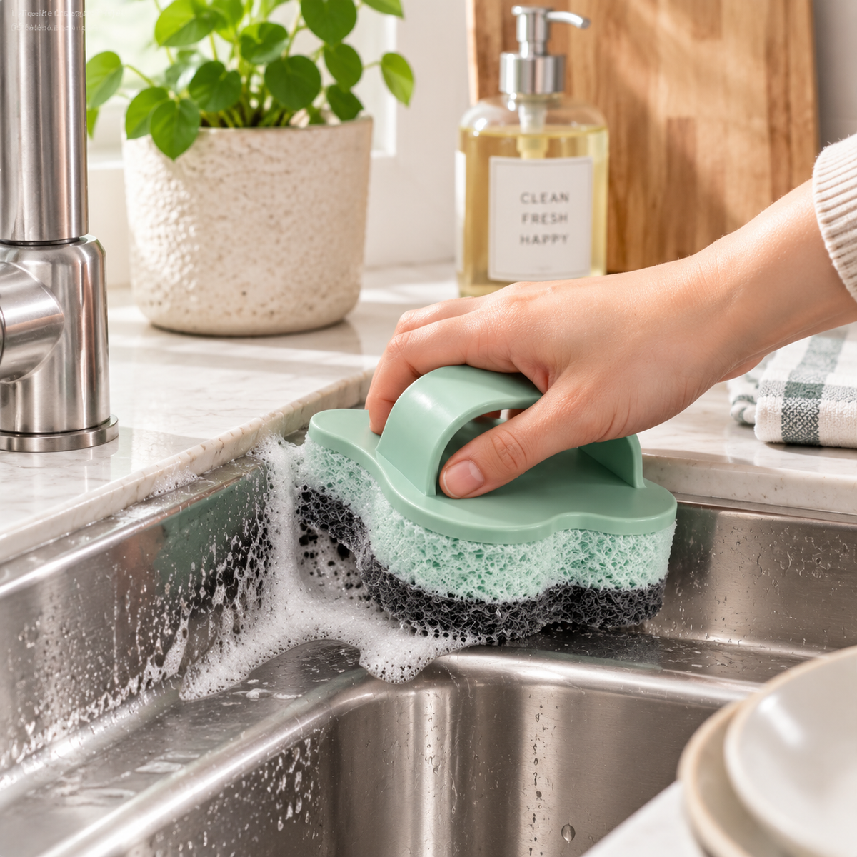 GripScrub Ergonomic Handle Cleaning Sponge